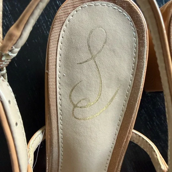 Sam Edelman Tan and Black Slingback Heels - Picture 7 of 9